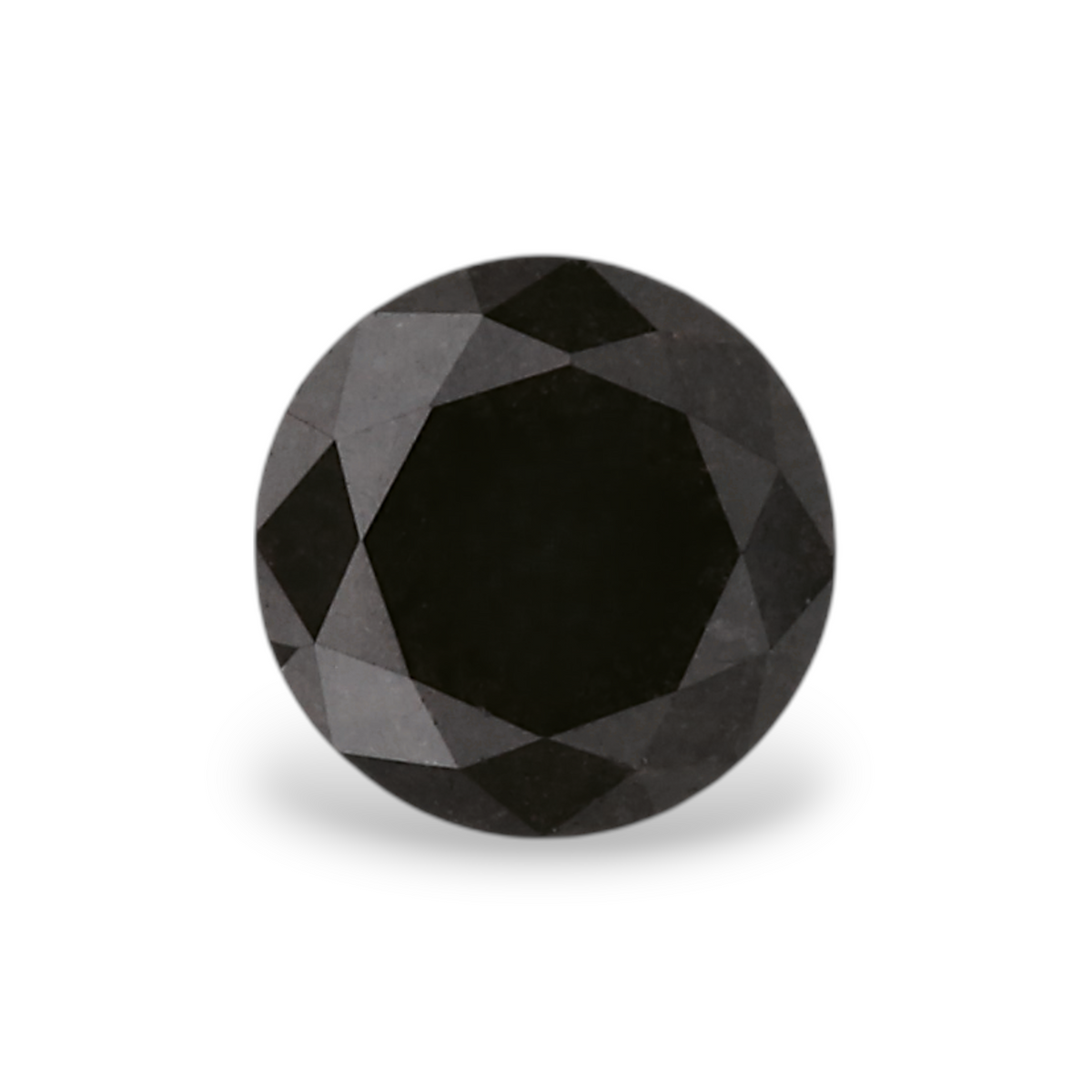 0.45 Carat Natural Black Round Diamond GIA
