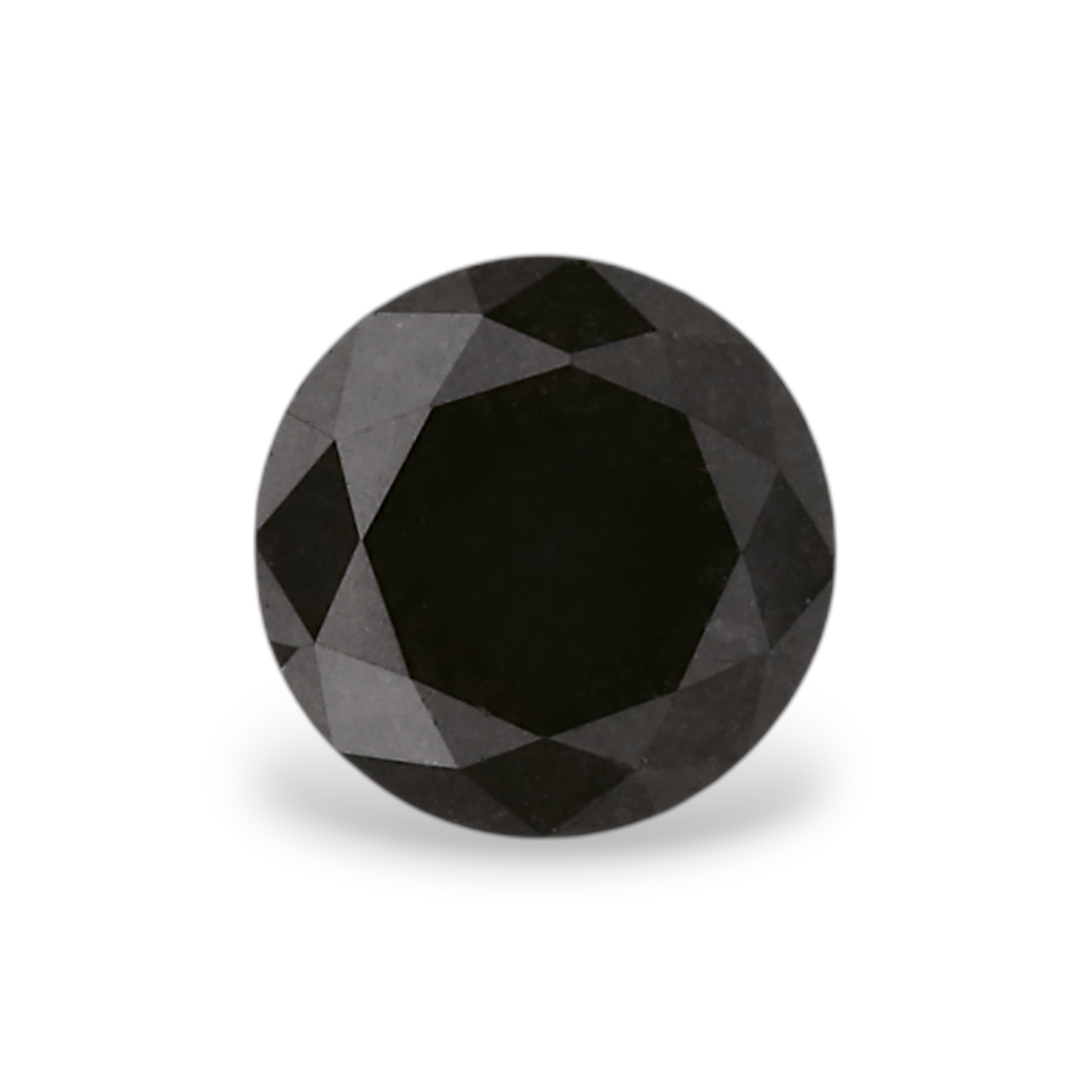 0.45 Carat Natural Black Round Diamond GIA