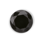 0.45 Carat Natural Black Round Diamond GIA