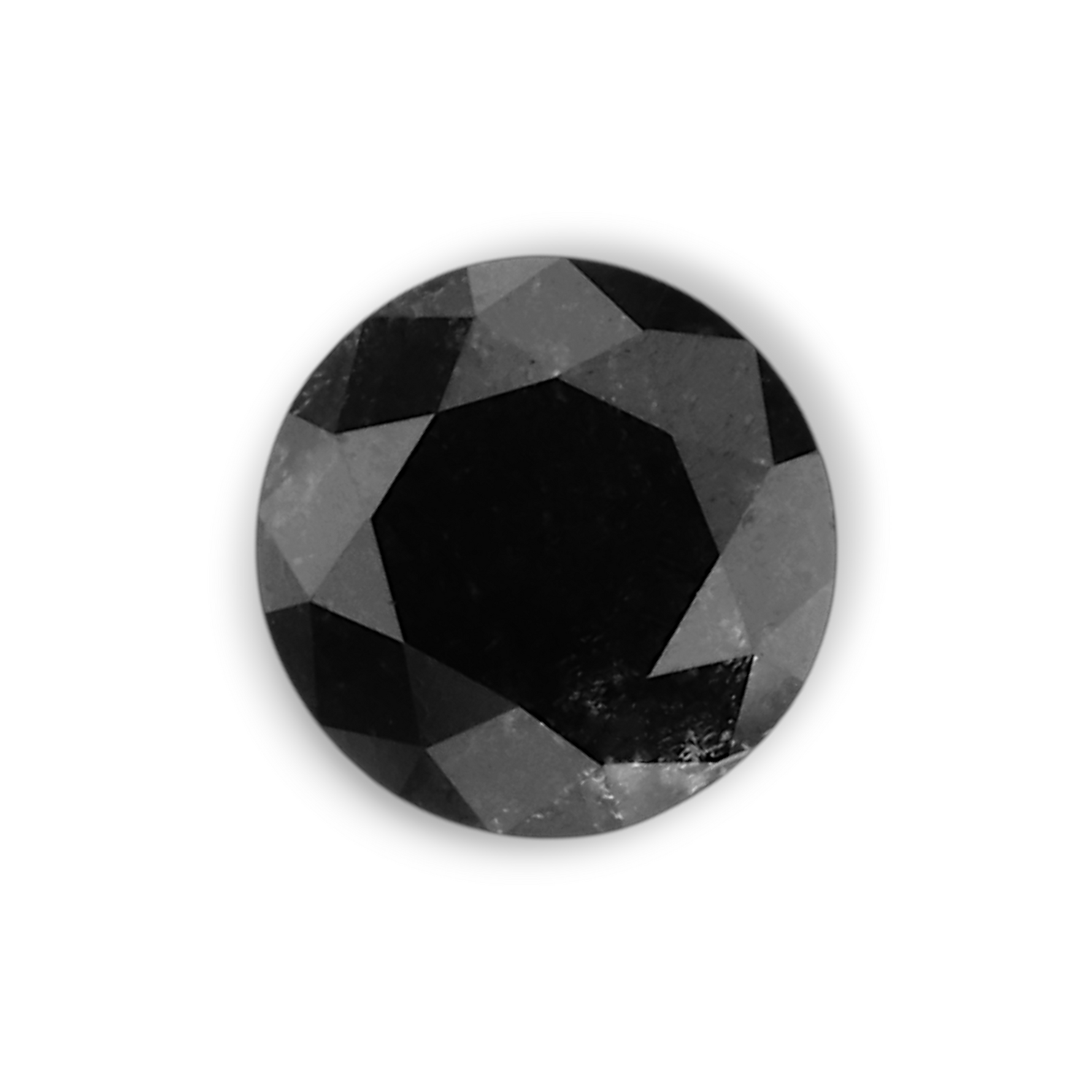 0.39 Carat Natural Black Round Diamond GIA