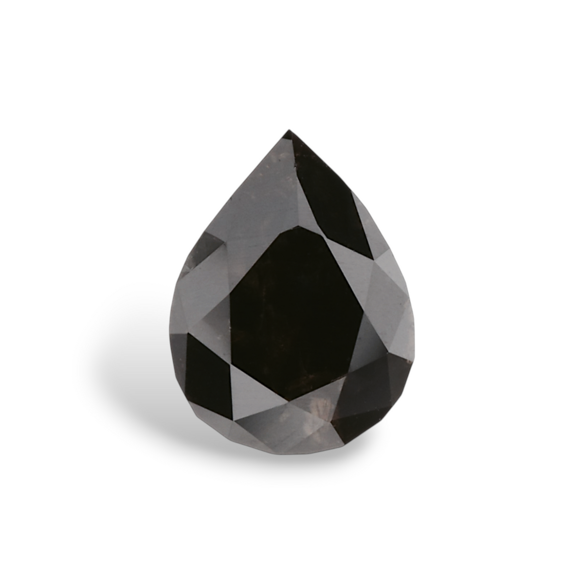 0.9 Carat Natural Black Pear Diamond GIA