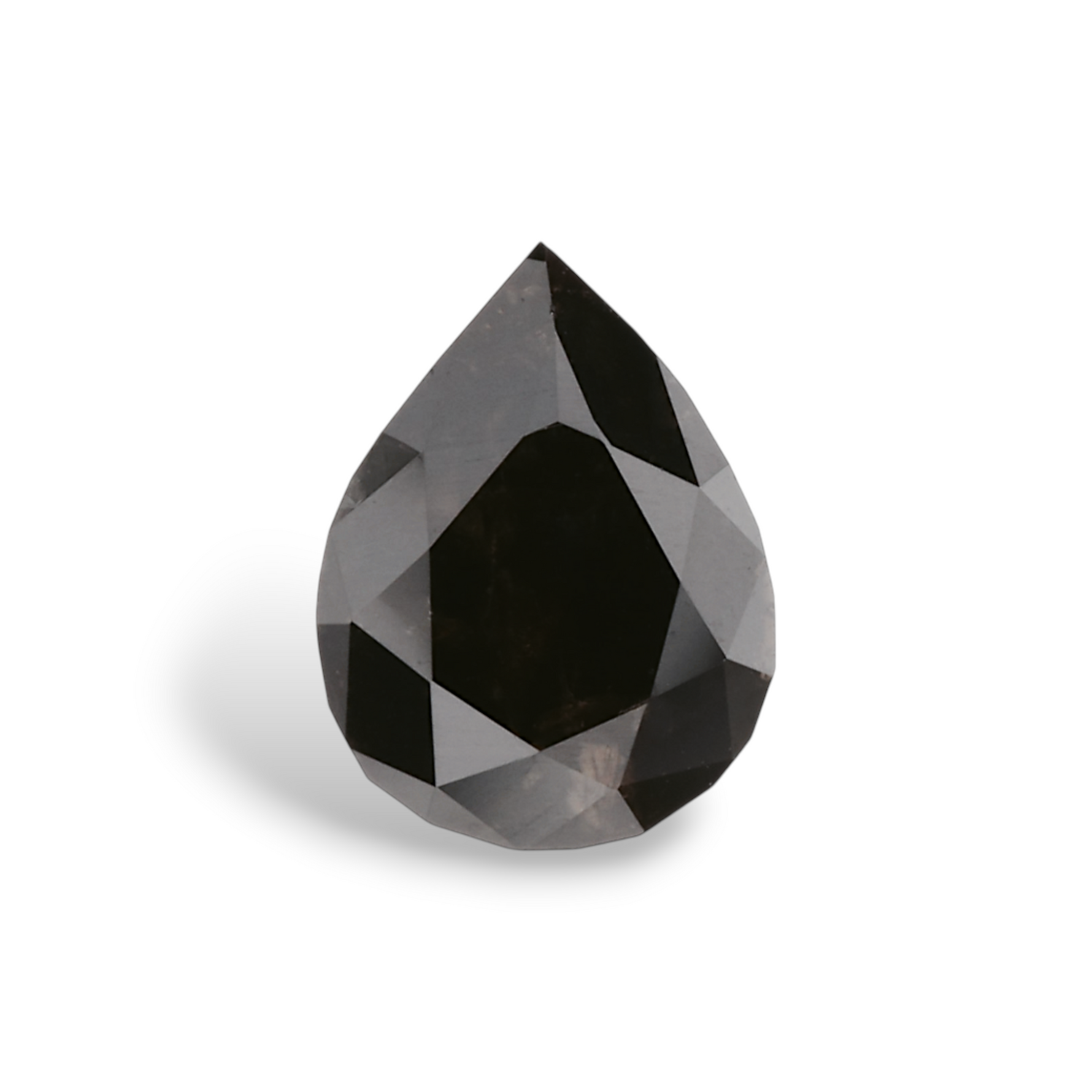 0.9 Carat Natural Black Pear Diamond GIA