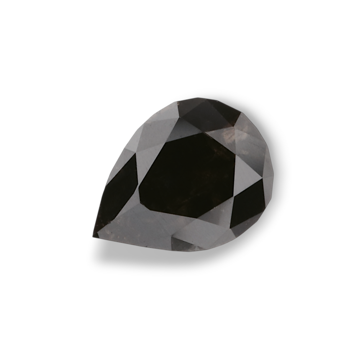 0.9 Carat Natural Black Pear Diamond GIA