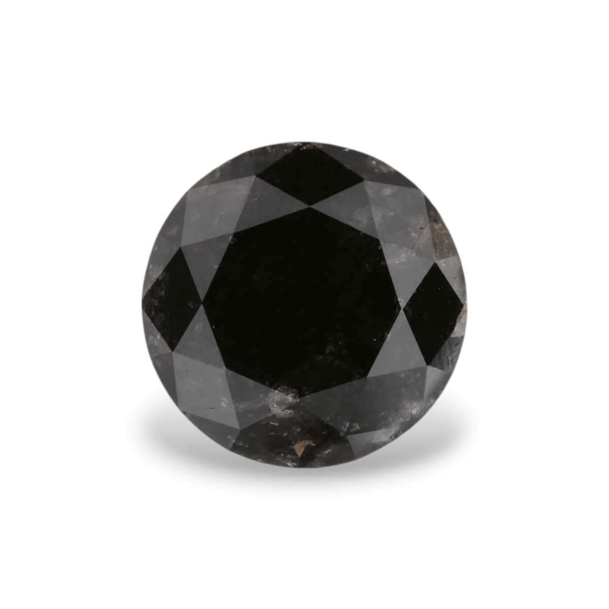 2.48 Carat Natural Black Round Diamond GIA
