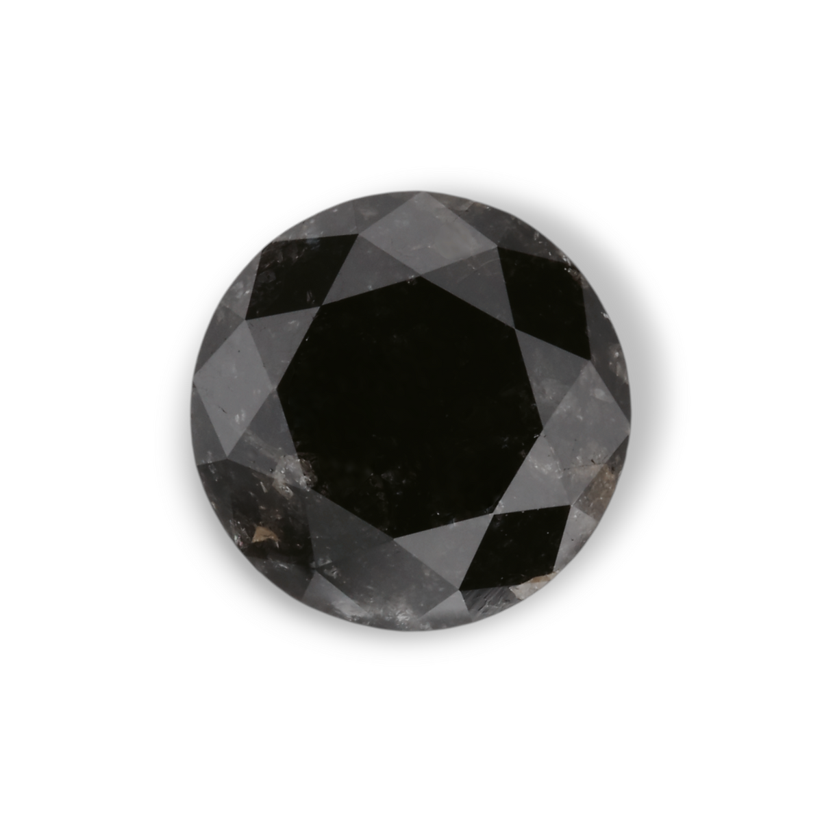 2.48 Carat Natural Black Round Diamond GIA