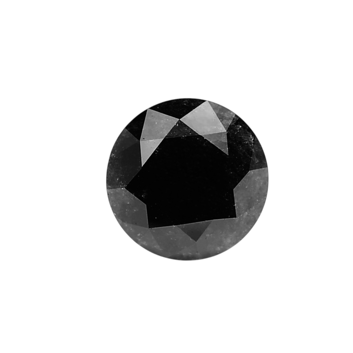 2.09 Carat Black Round Diamond