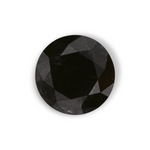 1.75 Carat Natural Black Round Diamond GIA