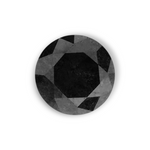 1.31 Carat Natural Black Round Diamond GIA