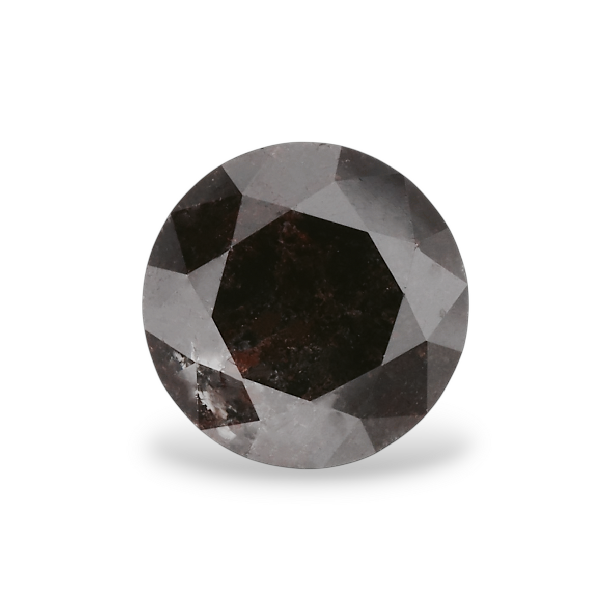 0.95 Carat Natural Black Round Diamond GIA