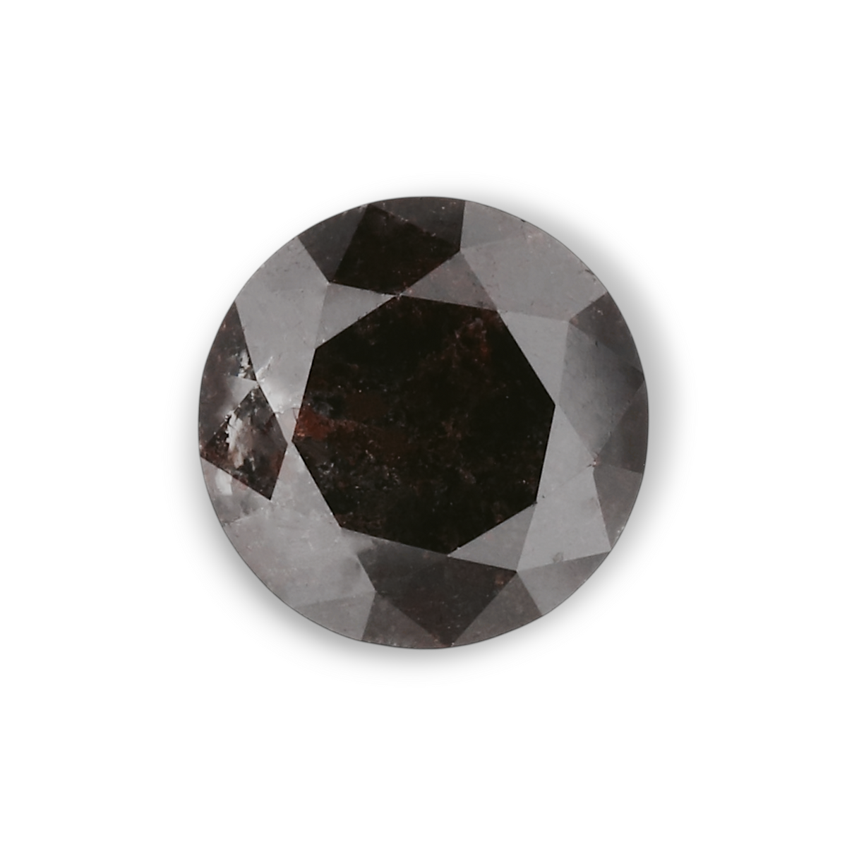 0.95 Carat Natural Black Round Diamond GIA