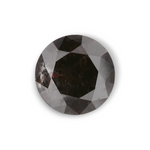0.95 Carat Natural Black Round Diamond GIA