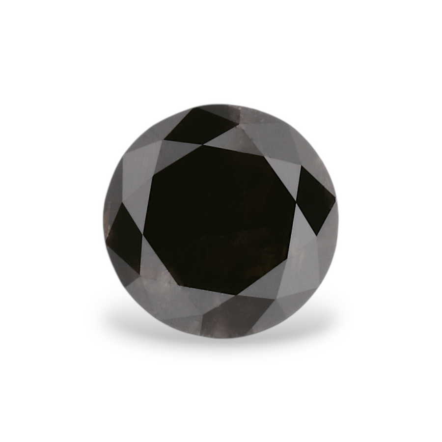 1.03 Carat Natural Black Round Diamond GIA