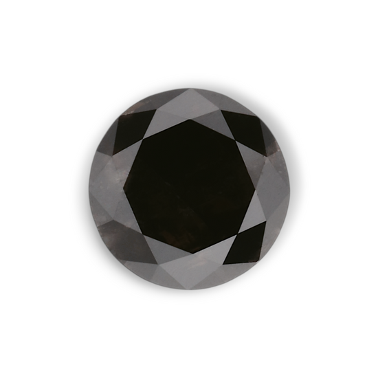 1.03 Carat Natural Black Round Diamond GIA