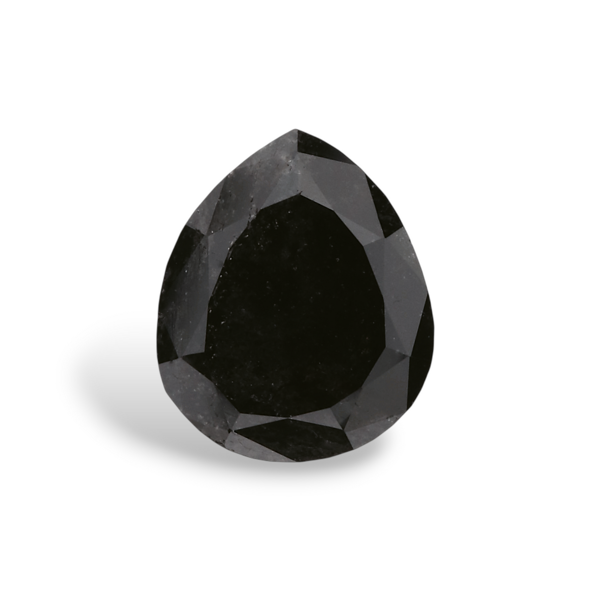 1.17 Carat Natural Black Pear Diamond GIA
