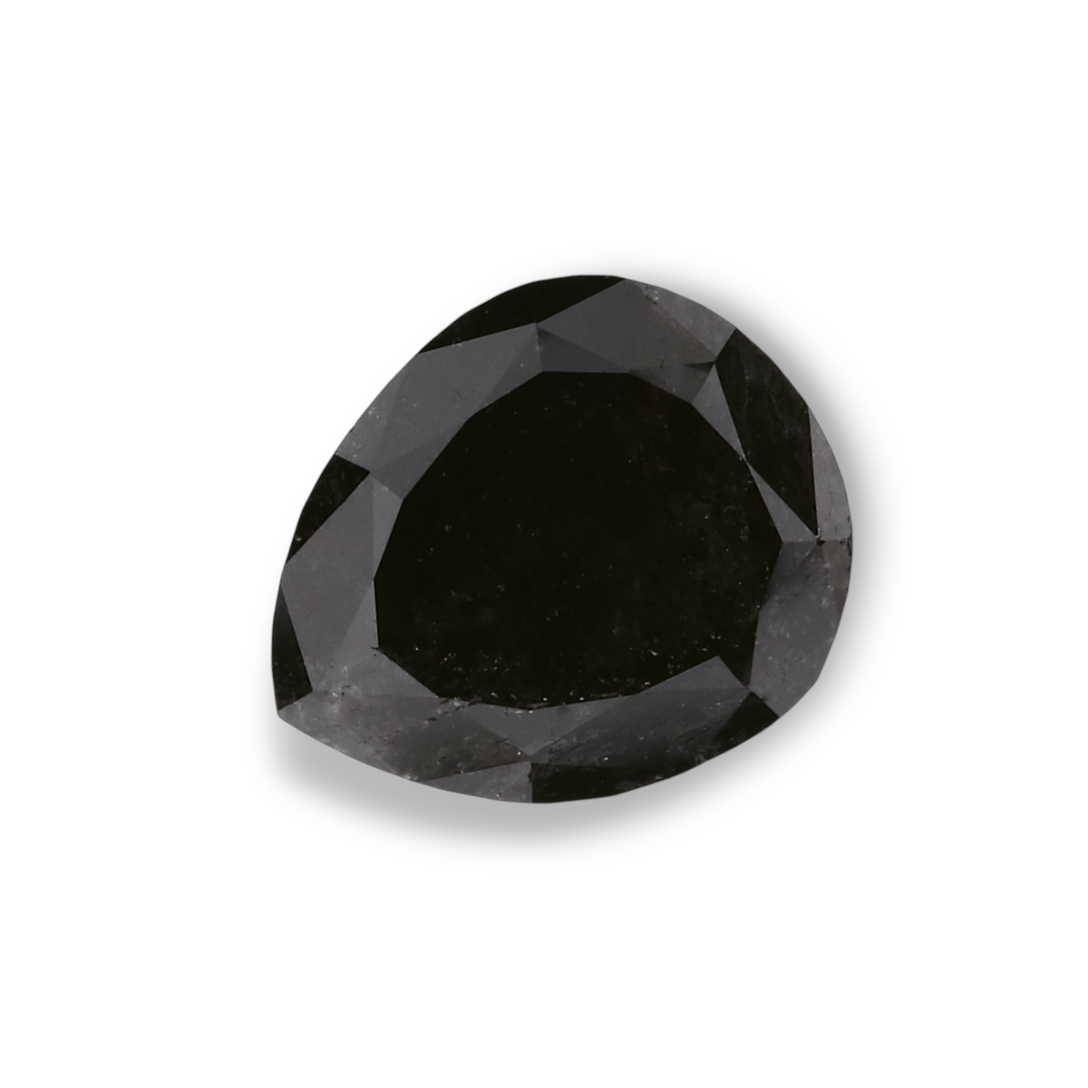 1.17 Carat Natural Black Pear Diamond GIA