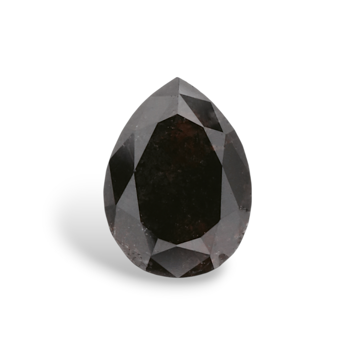 0.97 Carat Natural Black Pear Diamond GIA