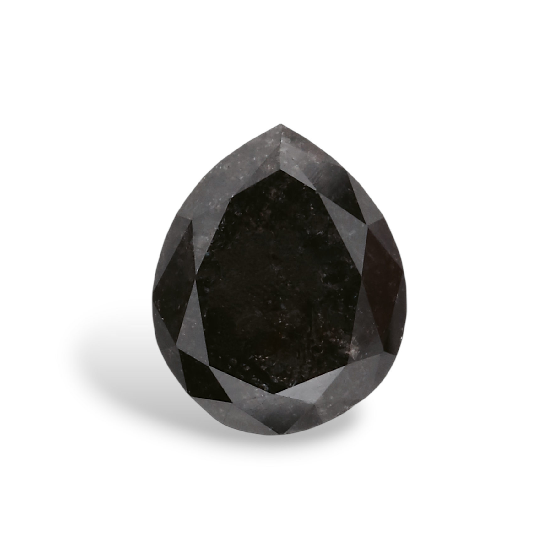 1.24 Carat Natural Black Pear Diamond GIA