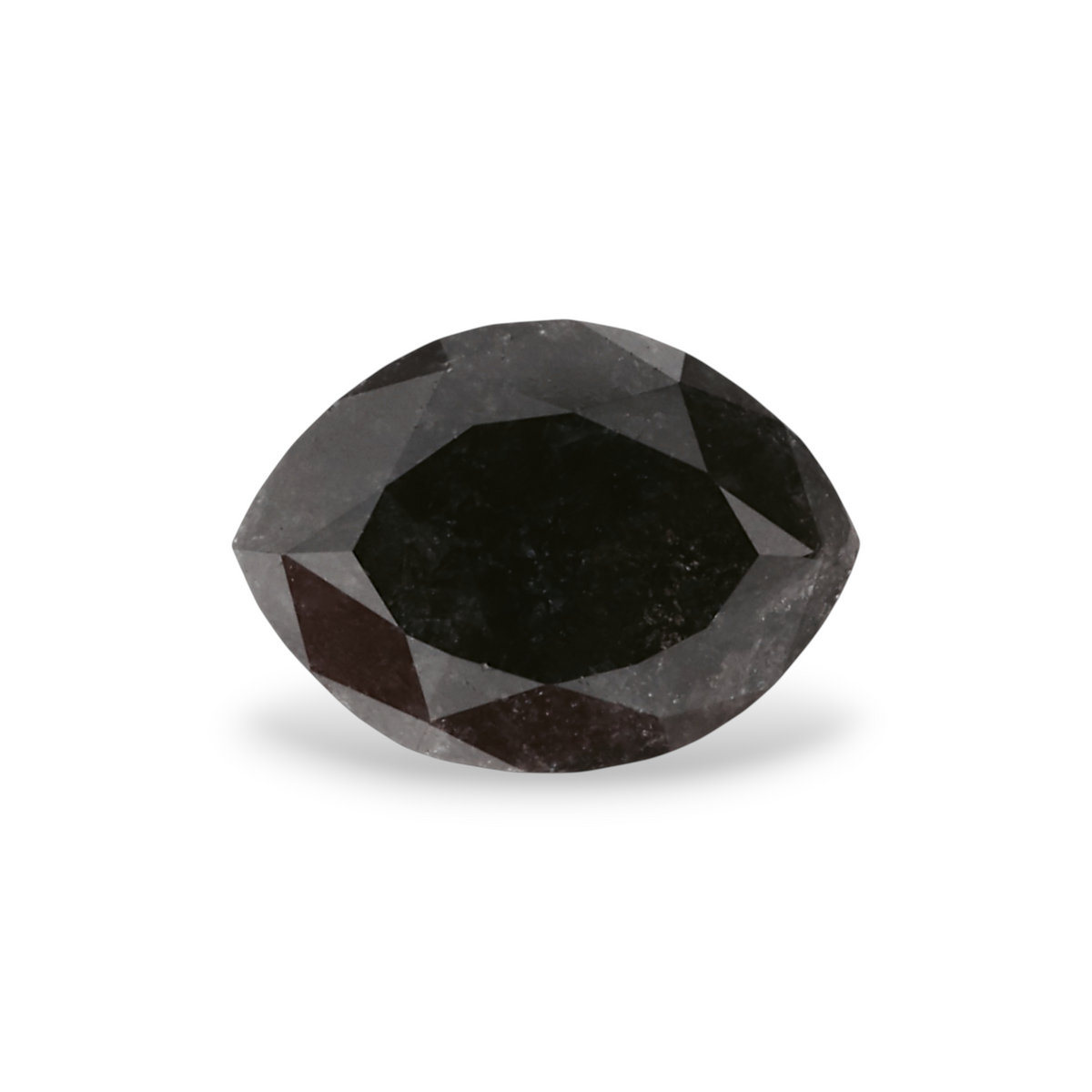 0.99 Carat Natural Black Marquise Diamond GIA