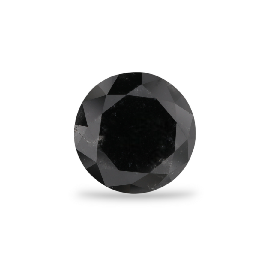 2.89 Carat Black Round Diamond
