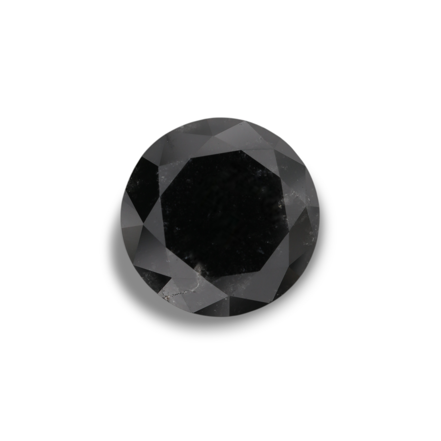 2.89 Carat Black Round Diamond