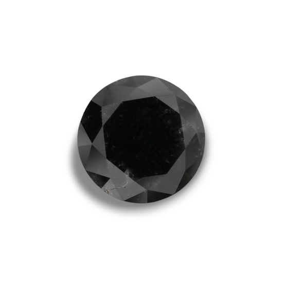 2.89 Carat Black Round Diamond