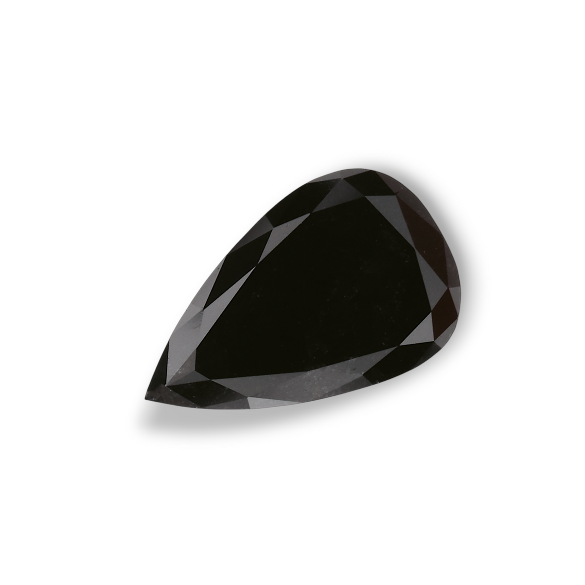 1.14 Carat Natural Black Pear Diamond GIA