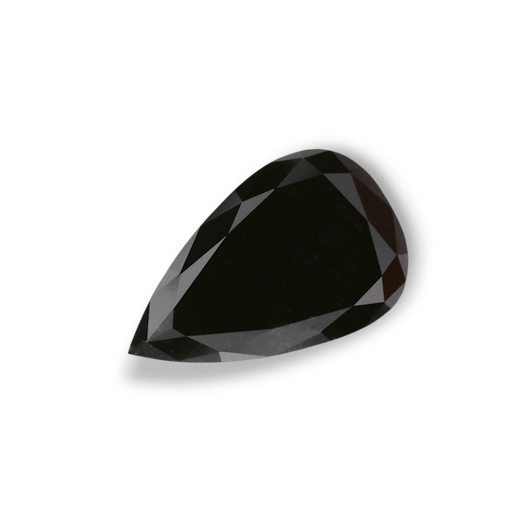 1.14 Carat Natural Black Pear Diamond GIA