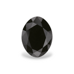 1.67 Carat Natural Black Oval Diamond GIA