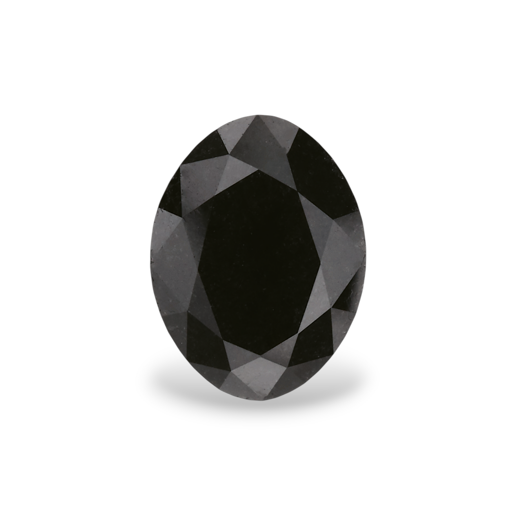 1.67 Carat Natural Black Oval Diamond GIA