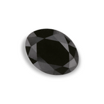 1.67 Carat Natural Black Oval Diamond GIA