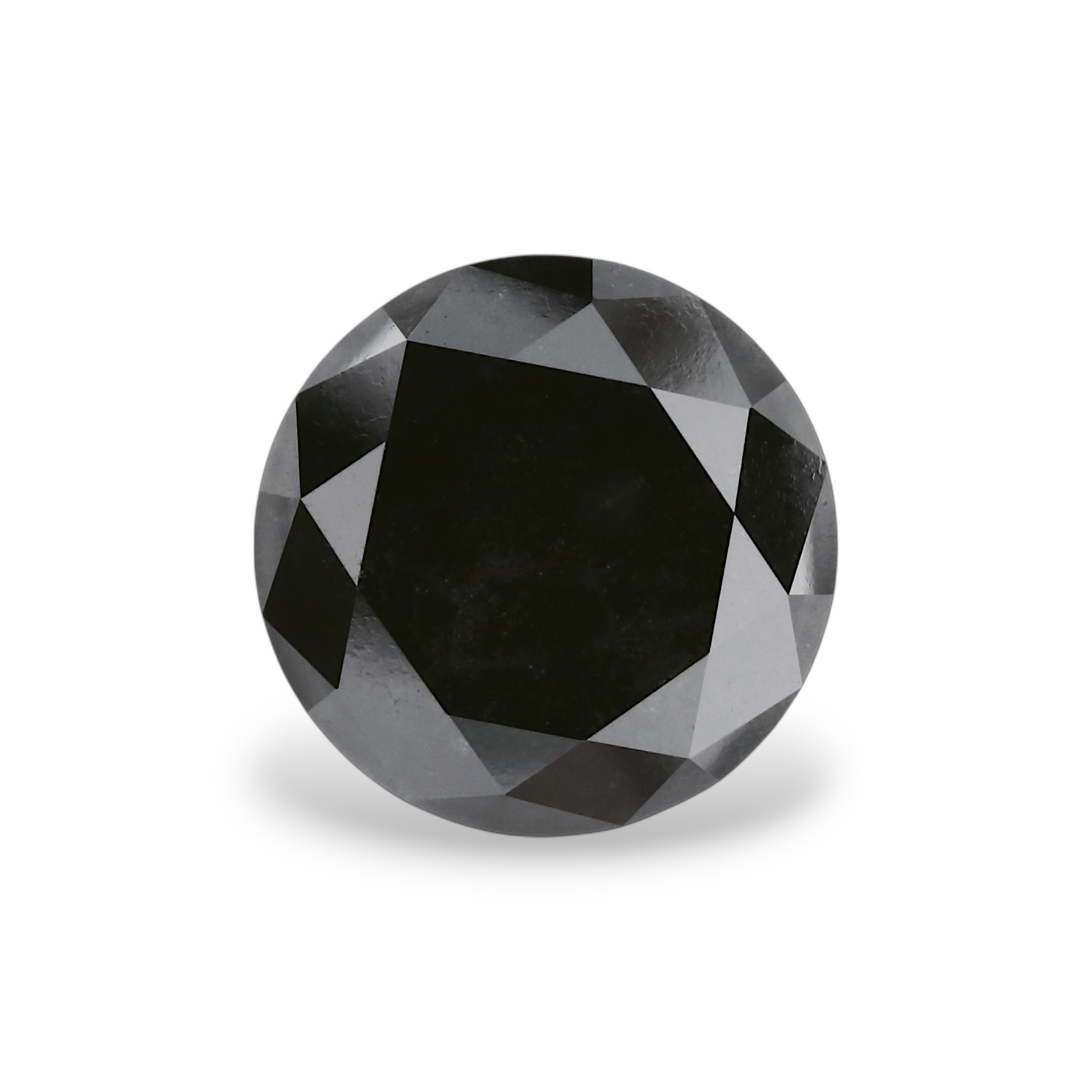 3.39 Carat Natural Black Round Diamond GIA
