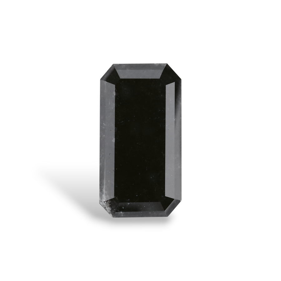 4.44 Carat Natural Black Emerald Diamond GIA