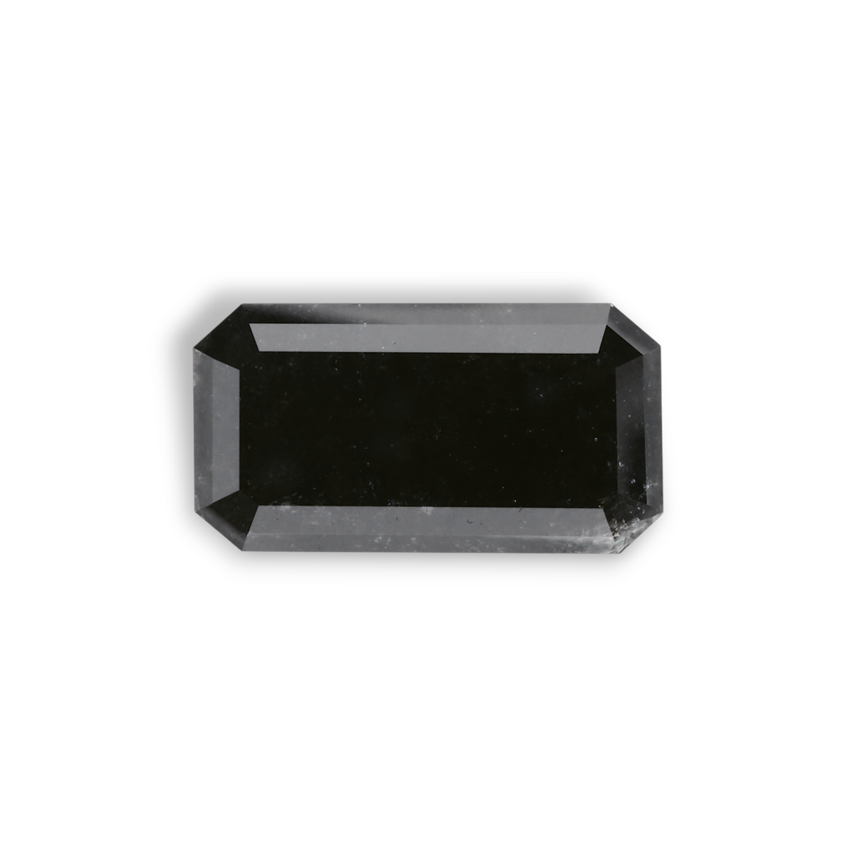 4.44 Carat Natural Black Emerald Diamond GIA