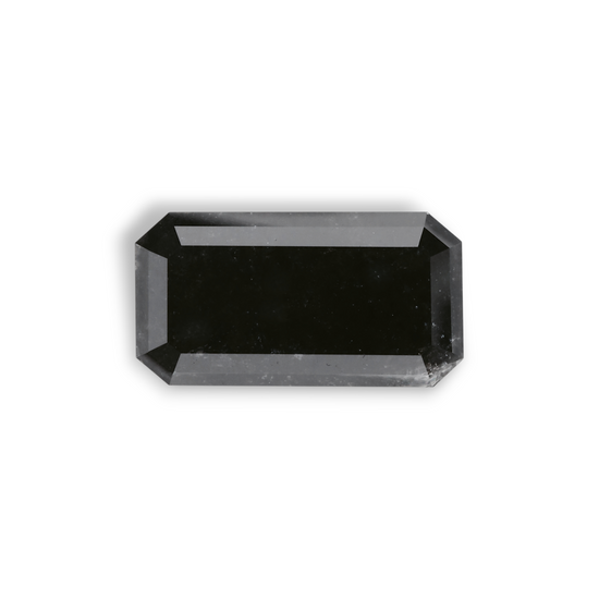4.44 Carat Natural Black Emerald Diamond GIA