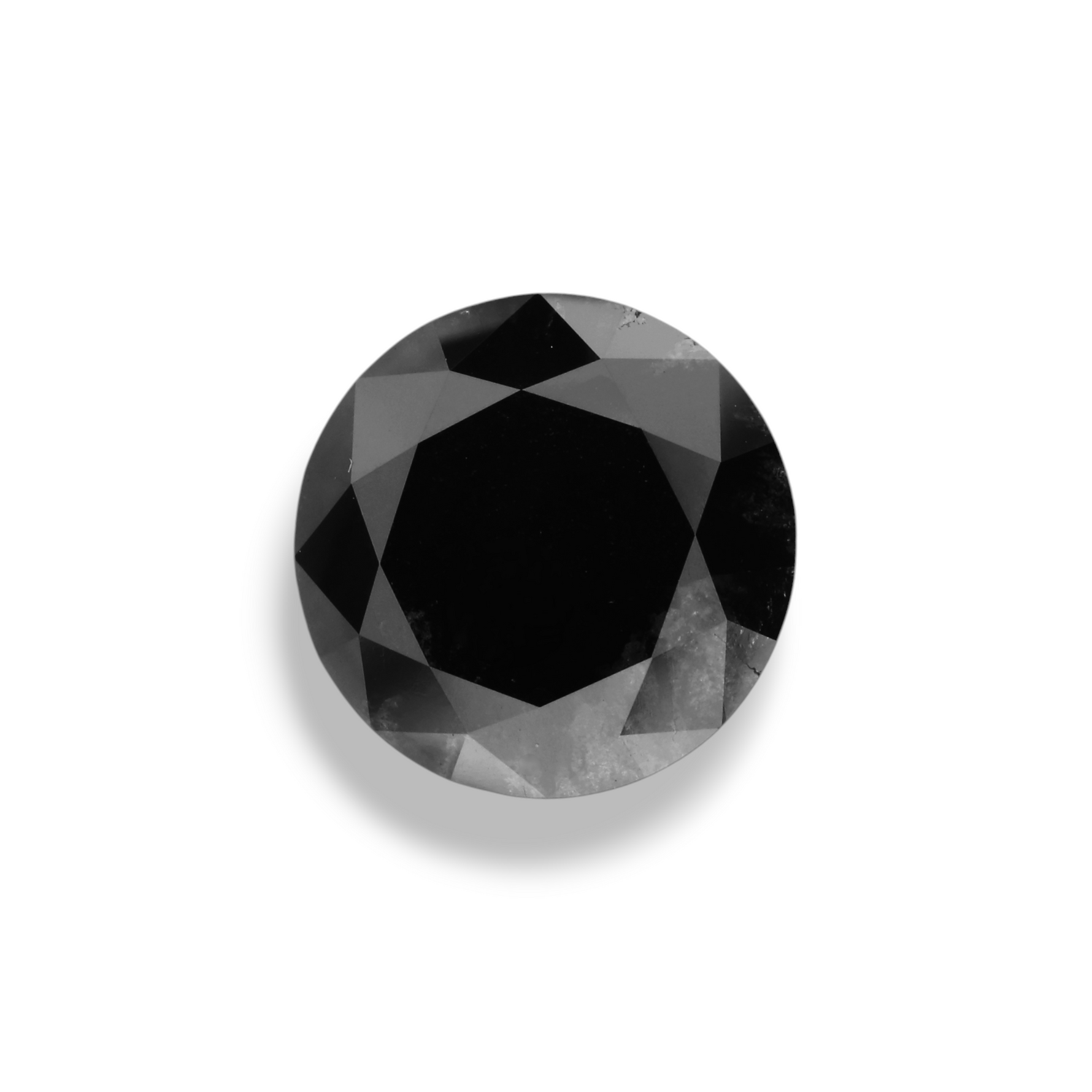 4.47 Carat Black Round Diamond