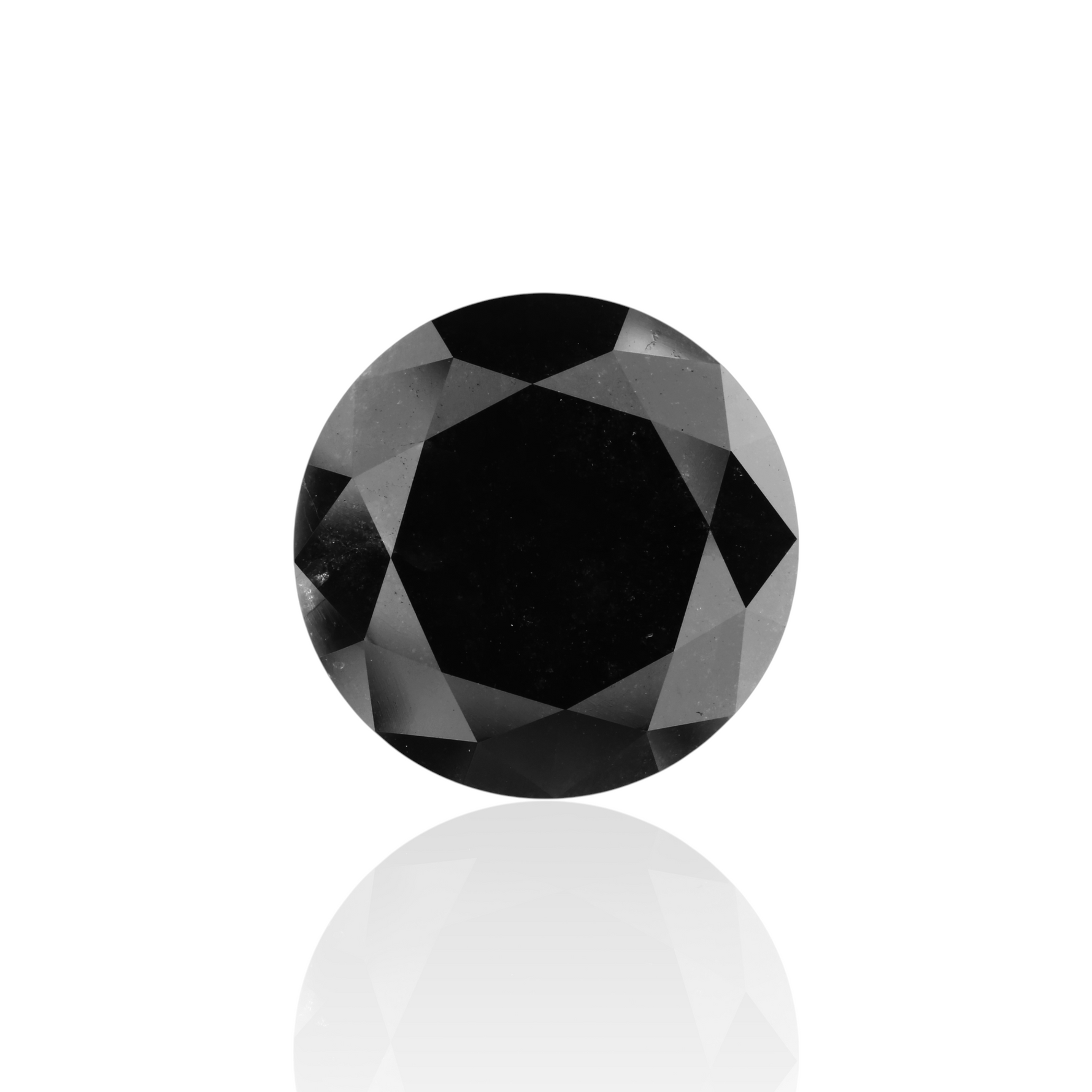 13.21 Carat Natural Black Round Diamond GIA
