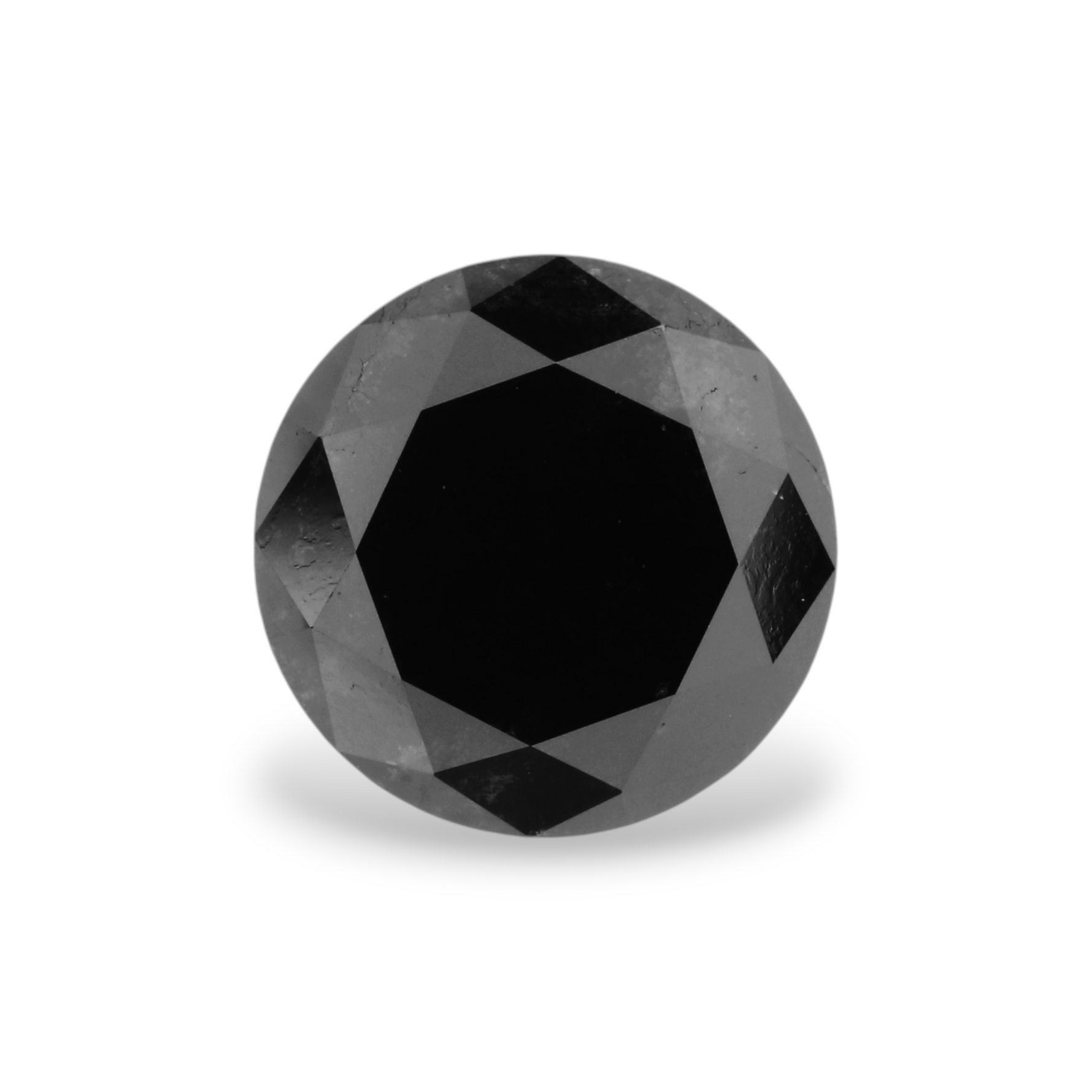 2.71 Carat Natural Black Round Diamond GIA