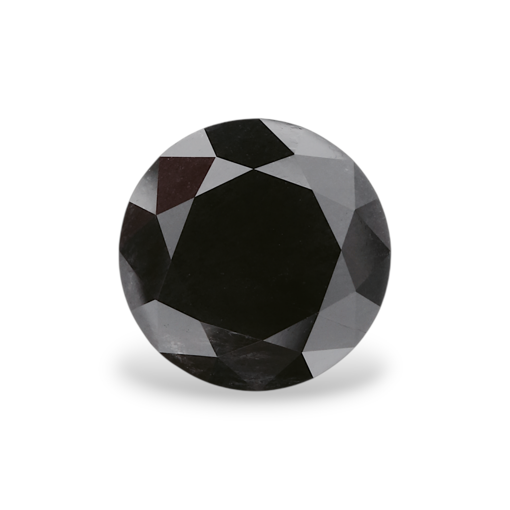 2.25 Carat Natural Black Round Diamond GIA