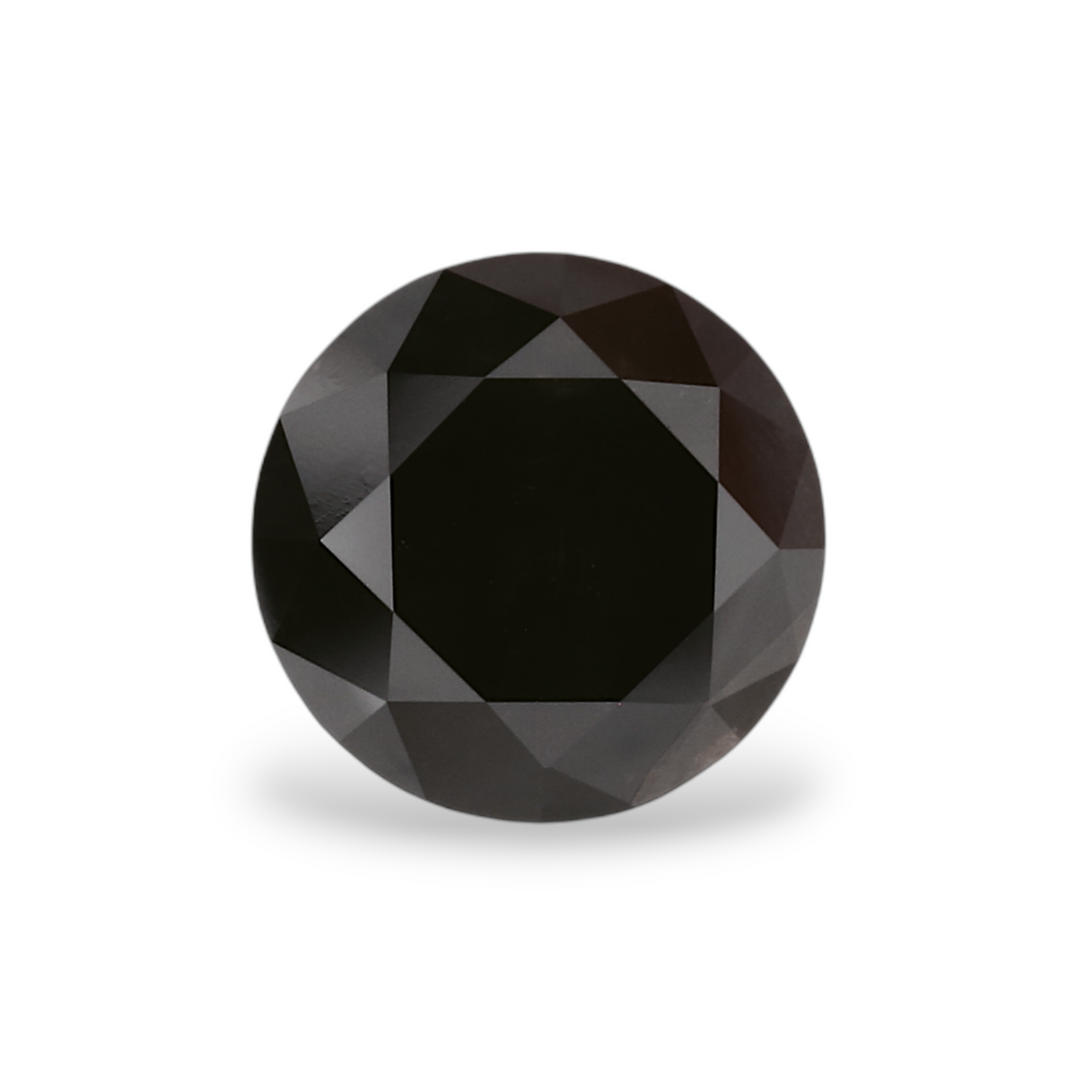 1.21 Carat Natural Black Round Diamond GIA