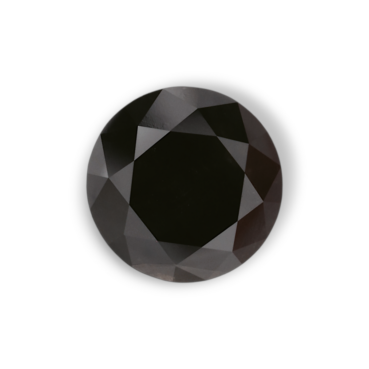 1.21 Carat Natural Black Round Diamond GIA