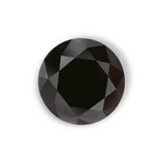 1.21 Carat Natural Black Round Diamond GIA