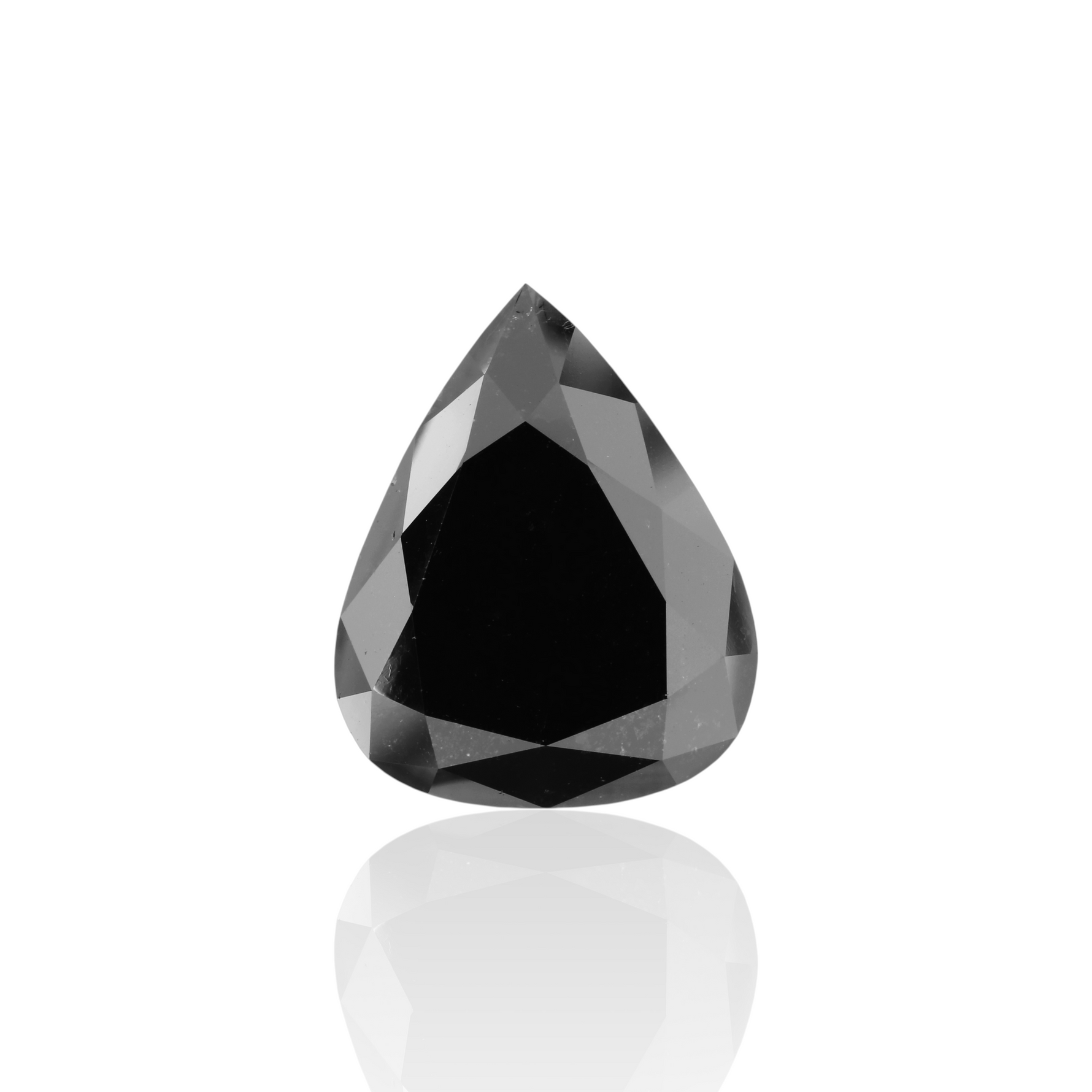 10.08 Carat Natural Black Pear Diamond GIA