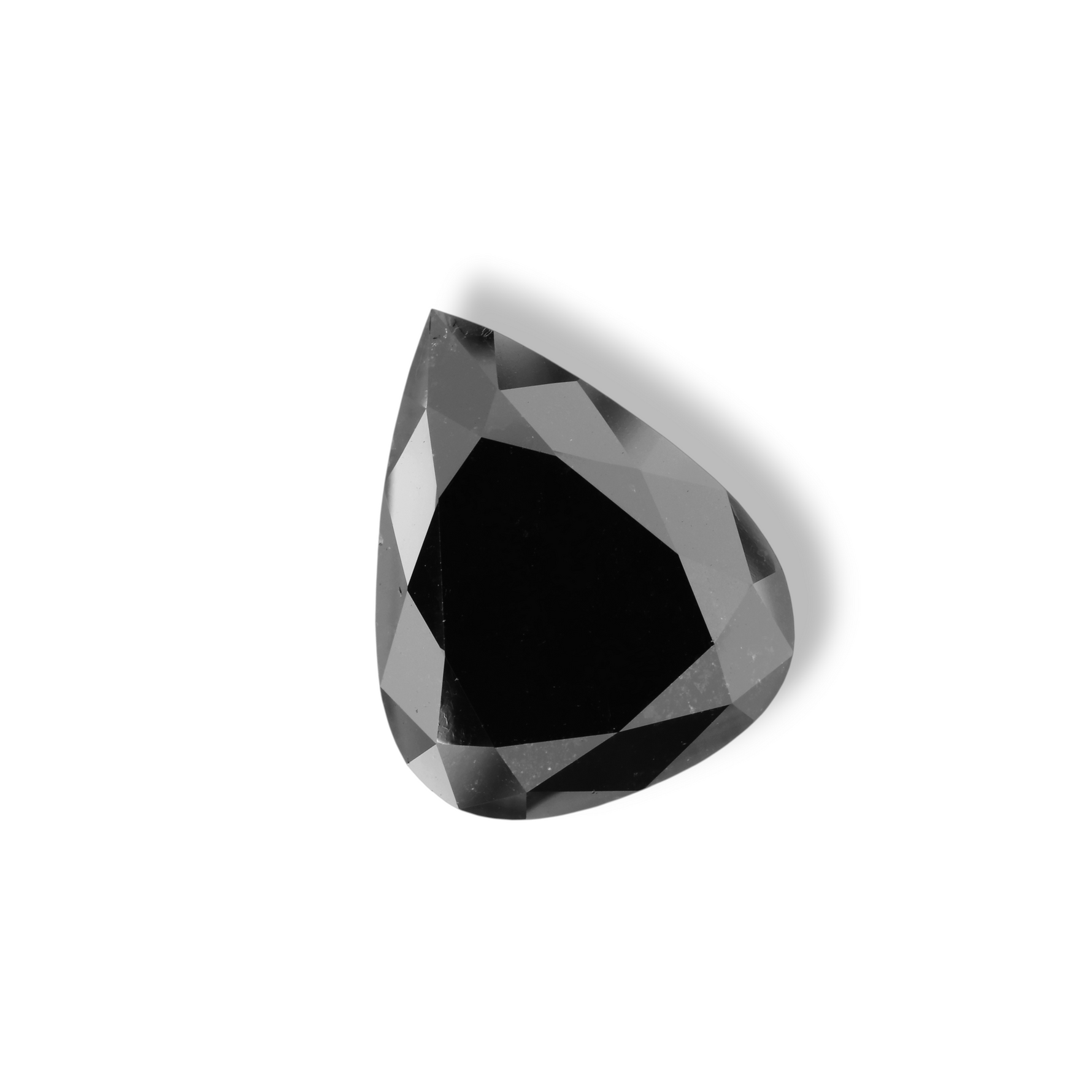 10.08 Carat Natural Black Pear Diamond GIA