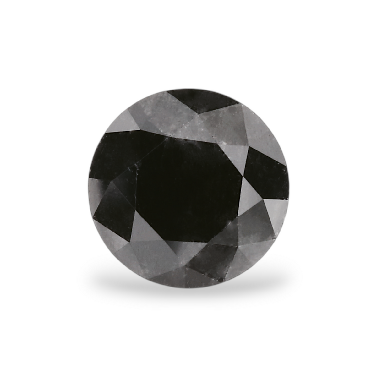 0.99 Carat Natural Black Round Diamond GIA