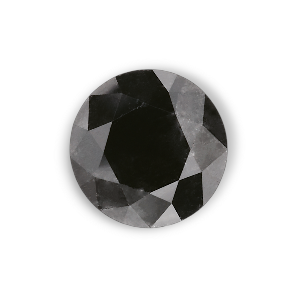 0.99 Carat Natural Black Round Diamond GIA