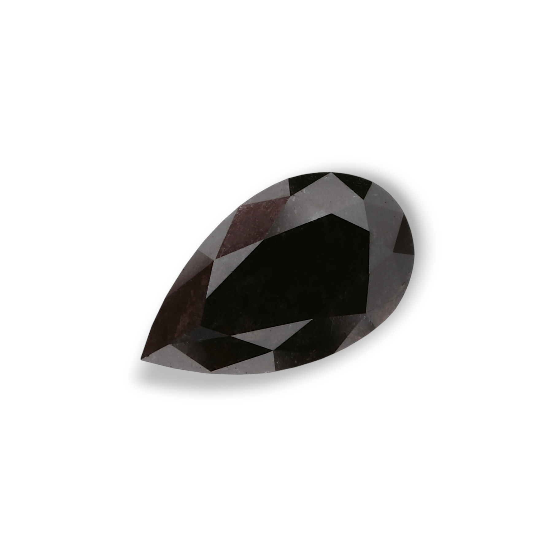 0.64 Carat Natural Black Pear Diamond GIA