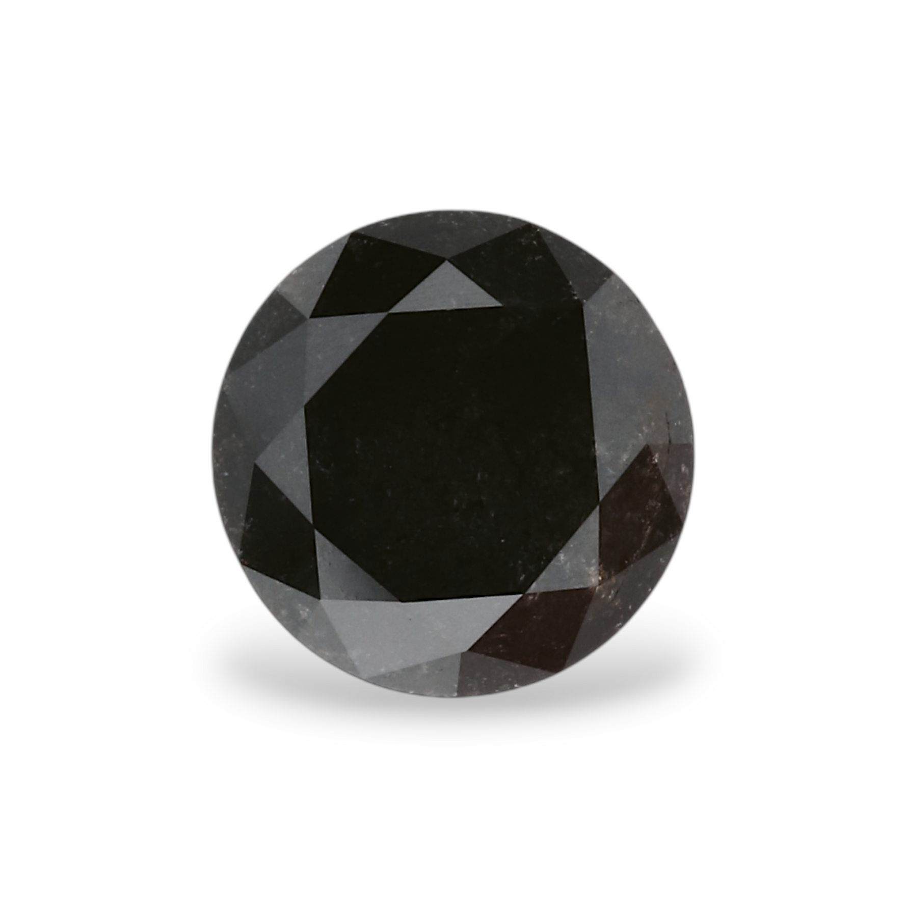 1.38 Carat Natural Black Round Diamond GIA