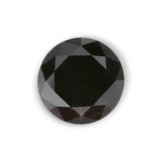 1.38 Carat Natural Black Round Diamond GIA