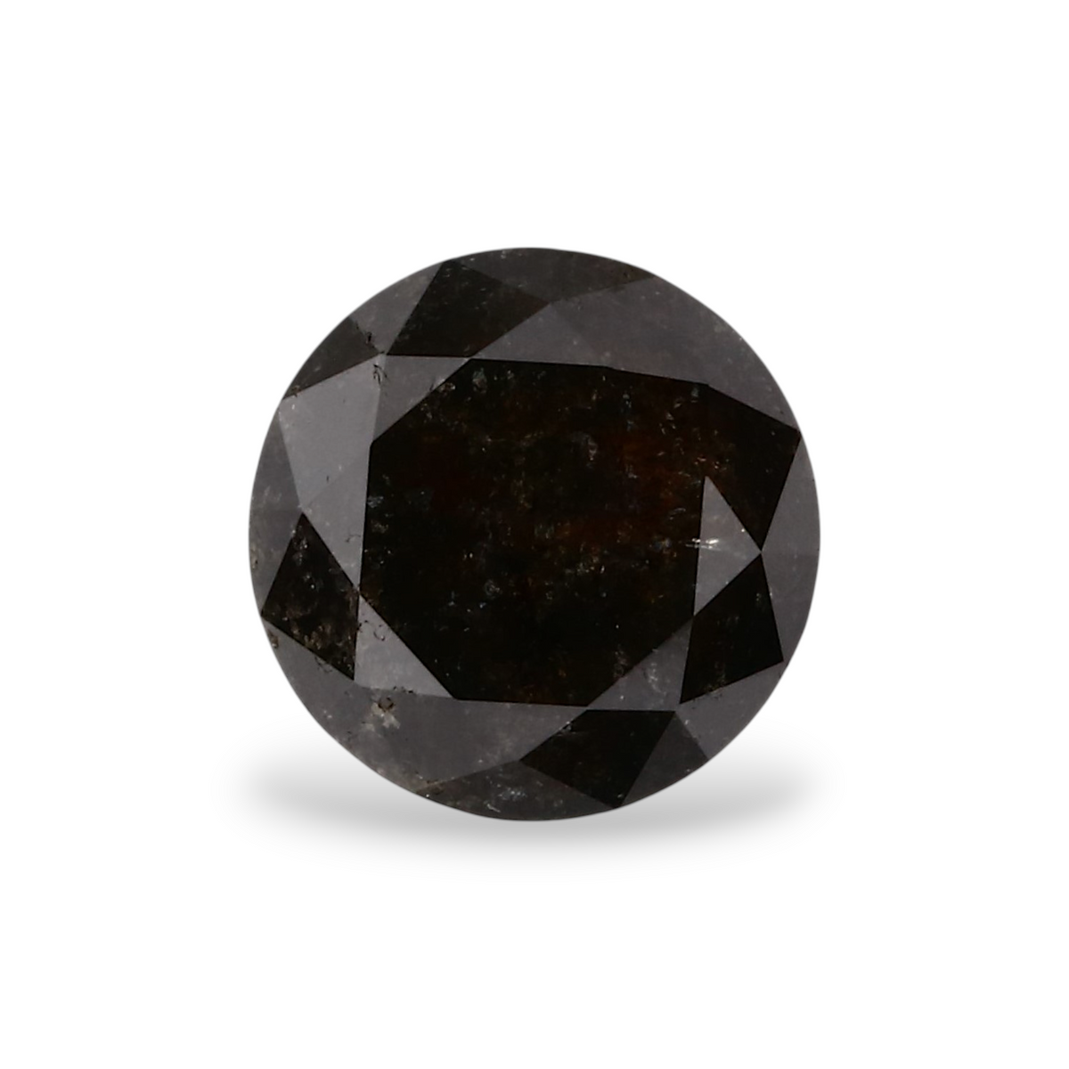 1.14 Carat Natural Black Round Diamond GIA