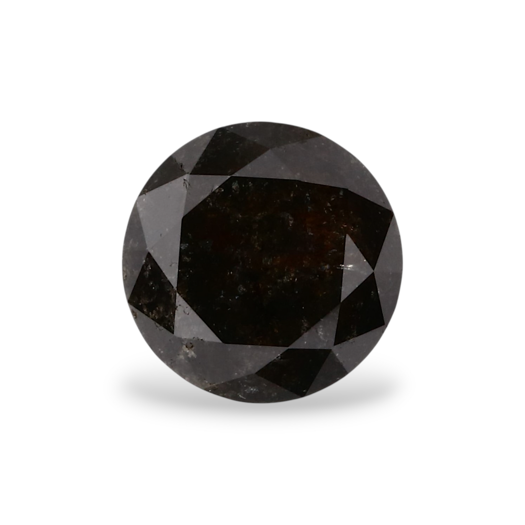 1.14 Carat Natural Black Round Diamond GIA
